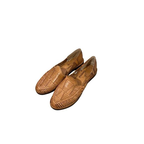 Chamula Huarache Tan Brown Woven Leather Shoes Slip On Minimalist Men’s 11.5 main image 6